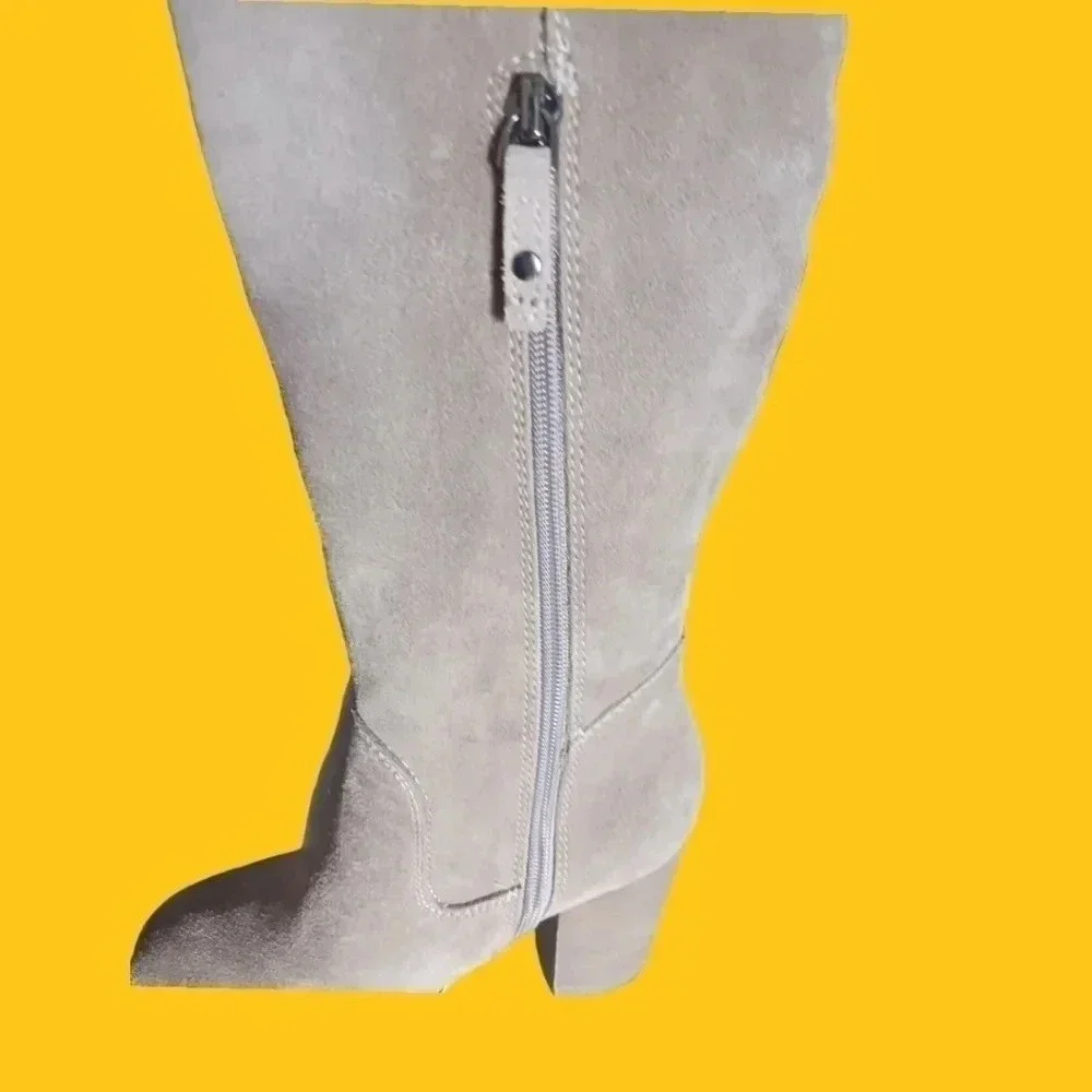 Kelsey Dagger loganos taupe over the knee boots size 7M warn grey color